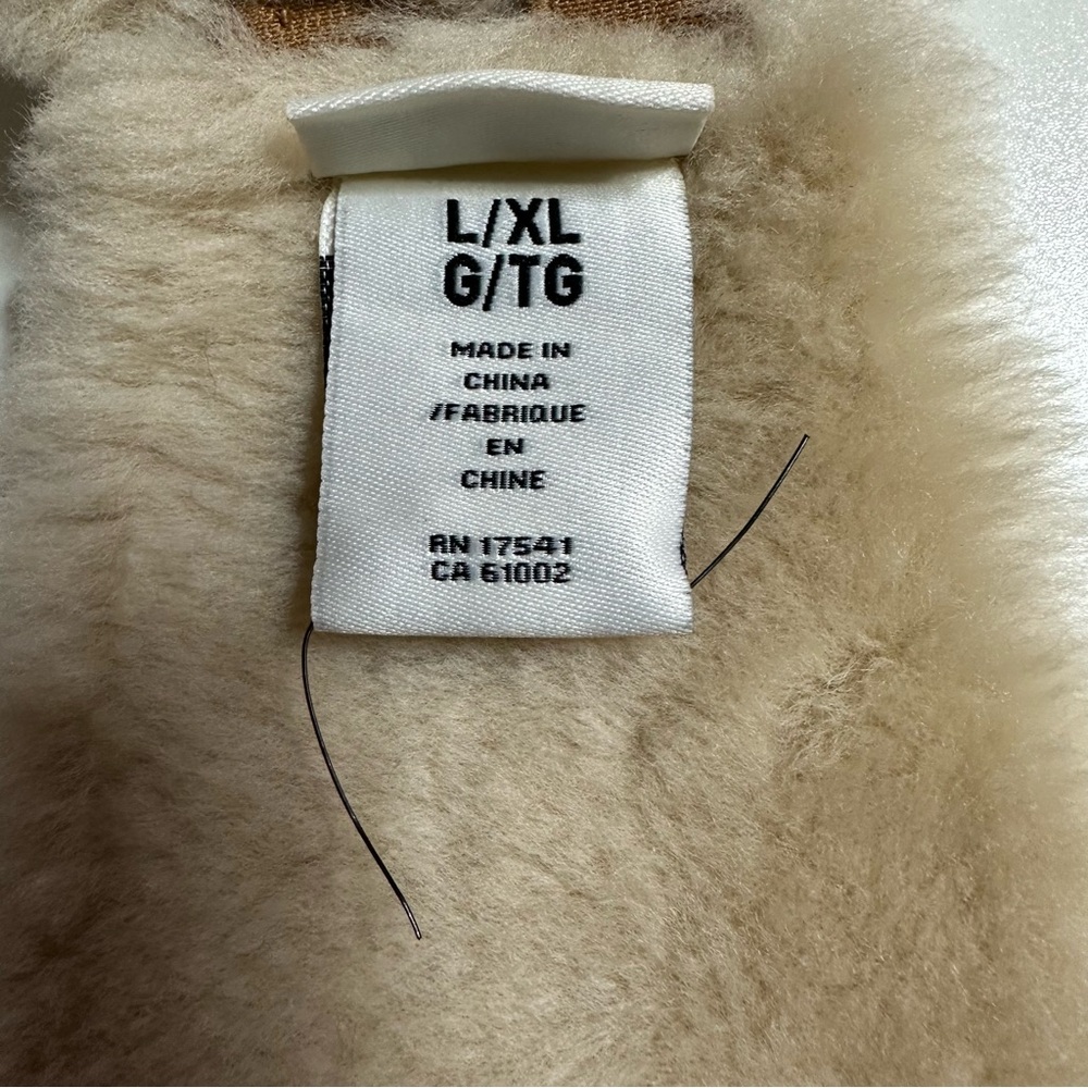 UGG Reversible Leather and Shearling Headband Ear Muff Chestnut Brand New! L/XL - Picture 9 of 13